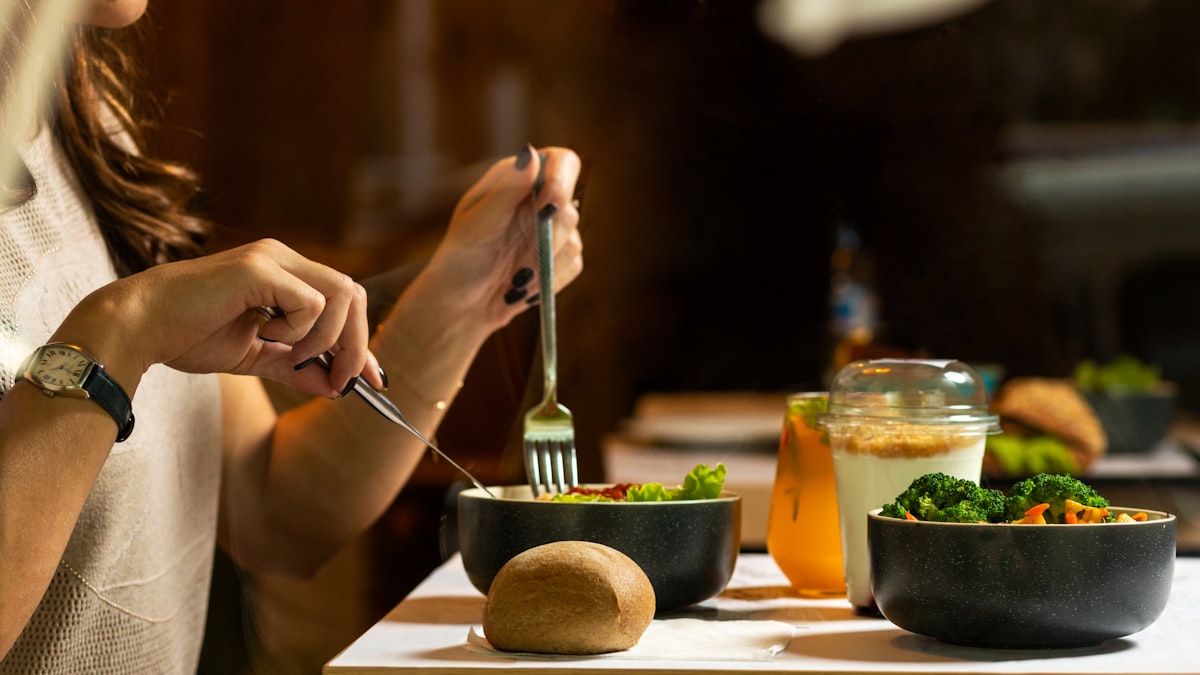 Multi-generational women enjoying healthy food